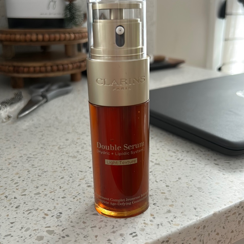 Never used Clarins double serum 1.6 ounce!